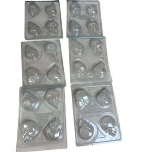 Lot of 6 BWB Chocolate Molds #10036 Skull & Assorted Styles Some Incomplete